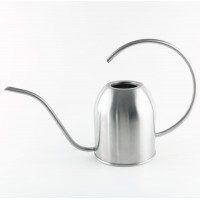 1 or 1.5 L Long Neck Spout Cylinder Shape watering can Brushed Satin Garden  Kettle Flower Plant Stainless steel Watering Can